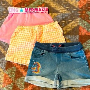 Three pairs of girls shorts size 7-8